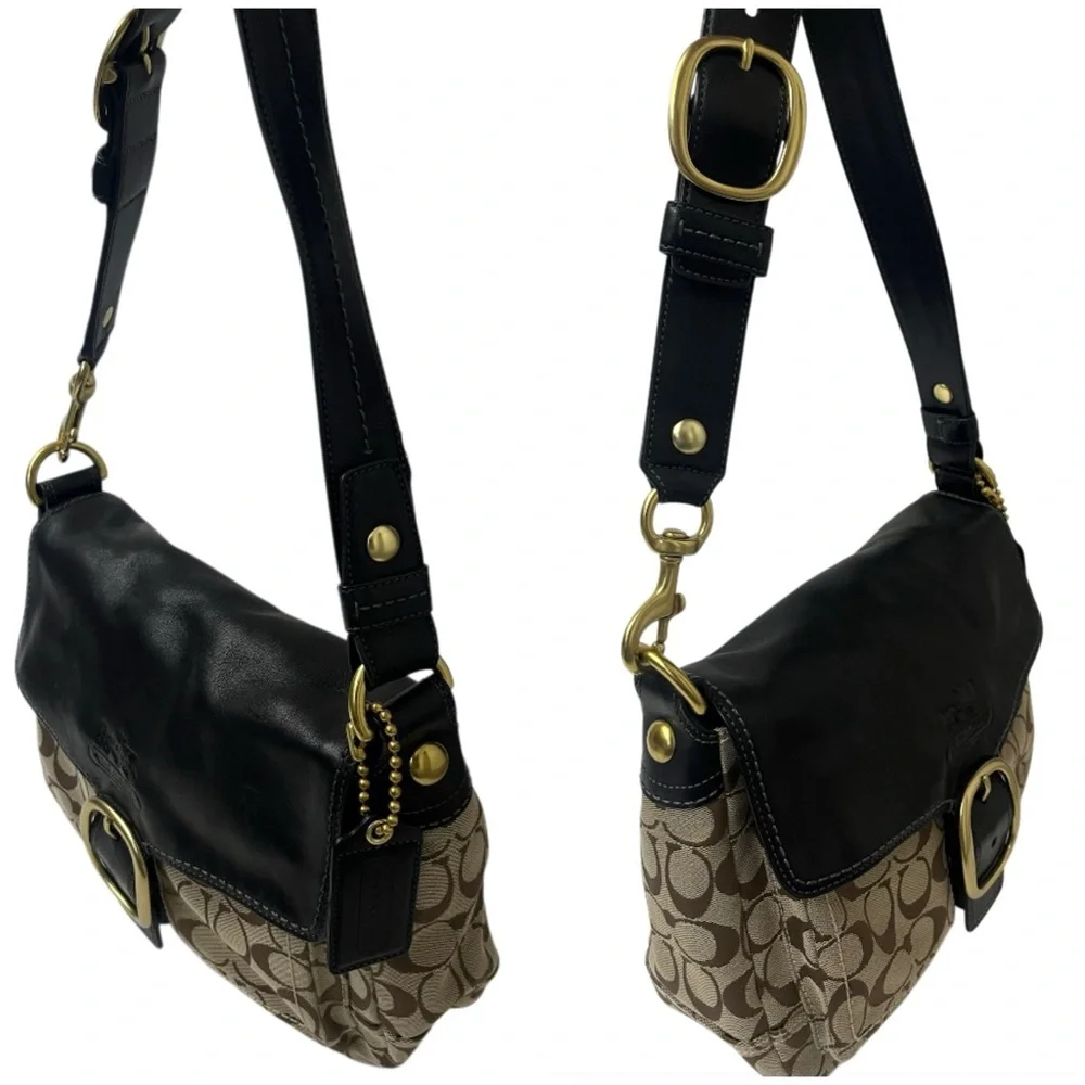 🖤 Y2K Authentic Coach Soho Signature Buckle Flap Shoulder Bag - Picture 5 of 16